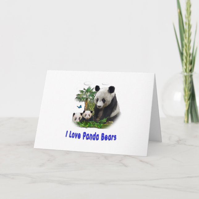 Tarjeta Festiva panda beras (Anverso)