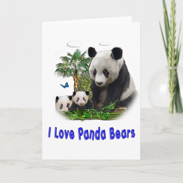 Tarjeta Festiva panda beras (Anverso)