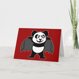 Tarjeta Festiva Panda del vampiro
