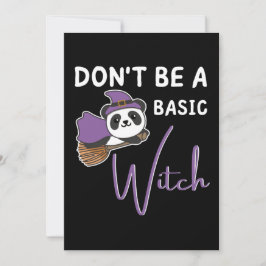 Tarjeta Festiva Panda Halloween Bruja Brujas No Seas Básica