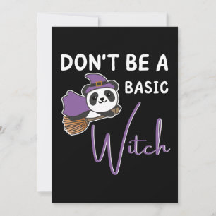 Tarjeta Festiva Panda Halloween Bruja Brujas No Seas Básica