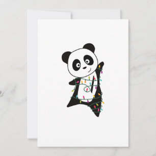 Tarjeta Festiva Panda Navidades Nieve Animales De Invierno Pandas