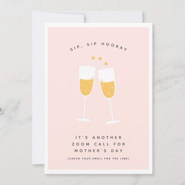 Tarjeta Festiva Pandemia de bloqueo virtual divertida Feliz Día de (Anverso)