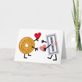 Tarjeta Festiva Panecillo y queso cremoso - corazones lindos del