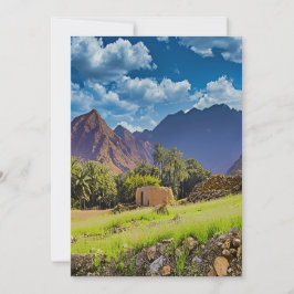 Tarjeta Festiva Panorama escénico de los Emiratos Árabes Unidos