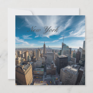 Tarjeta Festiva Panorámica Viaje por Nueva York