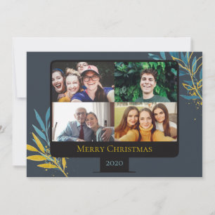 Tarjeta Festiva Pantalla de vídeo con zoom divertido con Navidades