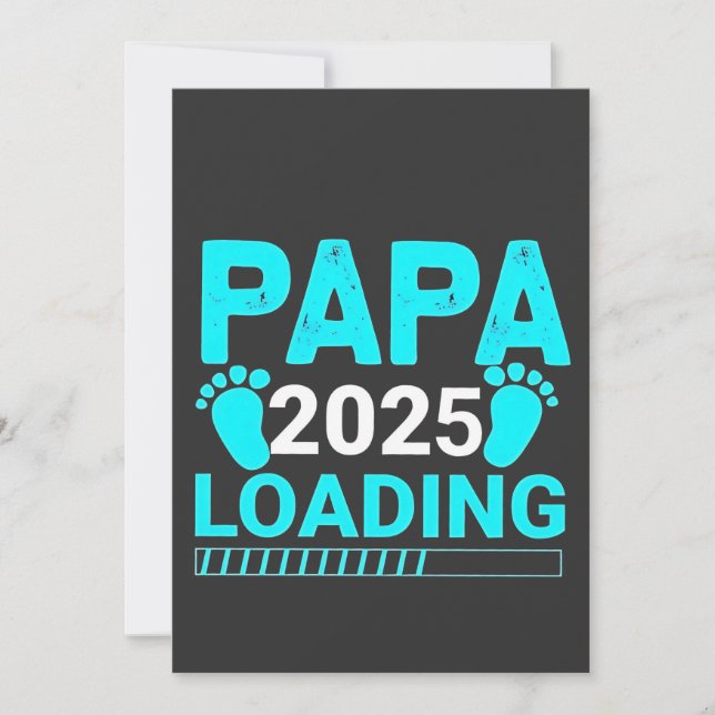 Tarjeta Festiva Papa 2025 Cargando paternidad Papá Pronto Seré Pap (Anverso)
