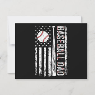Tarjeta Festiva Papá de béisbol Bandera estadounidense Día del pad