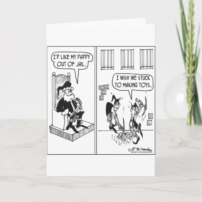 Tarjeta Festiva Papá de la rotura de la ayuda de los duendes de (Anverso)