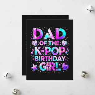 Tarjeta Festiva Papá del cumpleaños de K-Pop música coreana