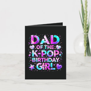 Tarjeta Festiva Papá del cumpleaños de K-Pop música coreana