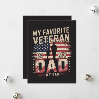 Tarjeta Festiva Papá Día del Padre Mi Veterano Favorito