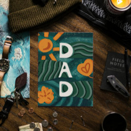 Tarjeta Festiva Papá - Día Nacional de Agradecimiento al Papá Verd