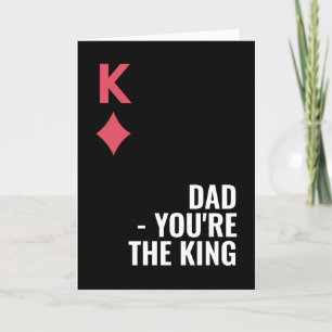 Tarjeta Festiva Papá, eres el rey que juega a la carta