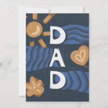 Papá - Feliz Día del Padre Azul Marino