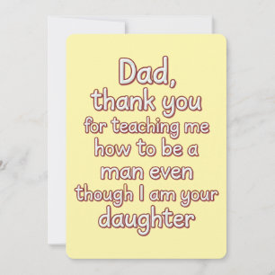 Tarjeta Festiva Papá Gracias Por Enseñarme A Ser Un Hombre