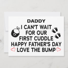 Tarjeta Festiva Papá, no puedo esperar a nuestra primera abrazada