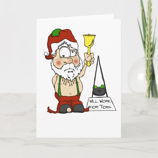 Tarjeta Festiva Papá Noel (Anverso)