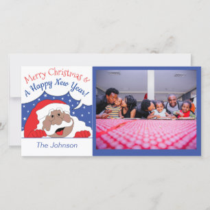 Tarjeta Festiva Papá Noel de Color Dice