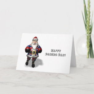 Tarjeta Festiva Papá Noel del Reino Unido en el día del boxeo