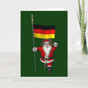 Tarjeta Festiva Papá Noel Patriótico Con El Fin De Alemania