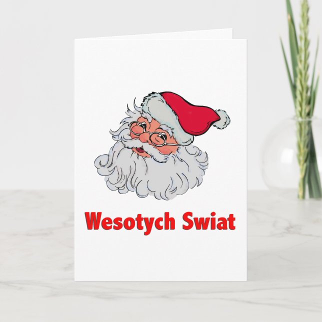 Tarjeta Festiva Papá Noel polaco #2 (Anverso)
