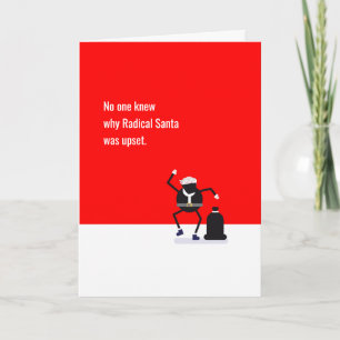 Tarjeta Festiva Papá Noel Radical Resiste Memes Divertidos TEXTO P