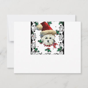 Tarjeta Festiva Papá Noel Westie