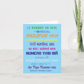 Tarjeta Festiva Papá Número 1 Día del Padre Multilingüe