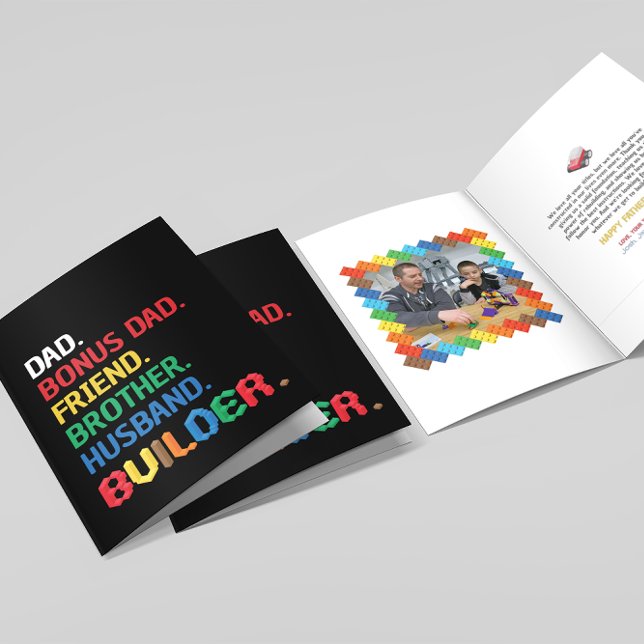 Tarjeta Festiva Papá, papá, padre, ladrillo (Subido por el creador)