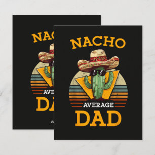 Tarjeta Festiva Papá promedio Nacho divertido