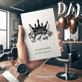 Tarjeta Festiva Papá Rey de mi vida Día del Padre