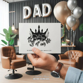 Tarjeta Festiva Papá Rey de mi vida Día del Padre