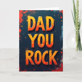 Tarjeta Festiva Papá Valiente Eres Genial Día del Padre Diseño Mod
