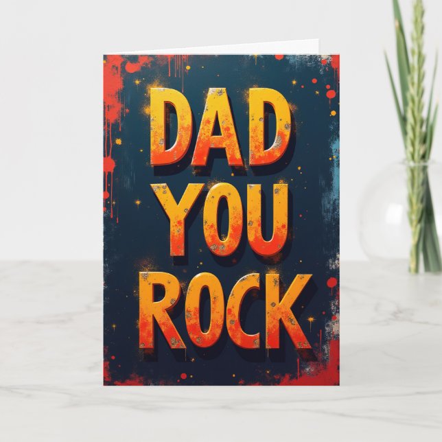 Tarjeta Festiva Papá Valiente Te Quiero Día del Padre Diseño Moder (Anverso)