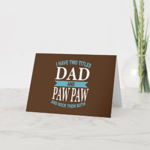 Tarjeta Festiva Papá y Pawpaw los hago rockear