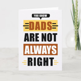 Tarjeta Festiva Papás divertidos del Día del Padre no siempre tien