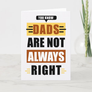 Tarjeta Festiva Papás divertidos del Día del Padre no siempre tien