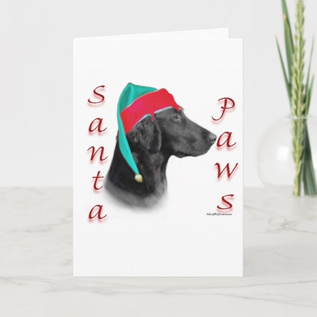 Tarjeta Festiva Papas Santa de recuperación planas recubiertas (Anverso)