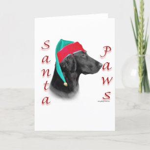 Tarjeta Festiva Papas Santa de recuperación planas recubiertas