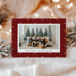 Tarjeta Festiva Papel de escritorio de las Estrellas Rojas Y Crema