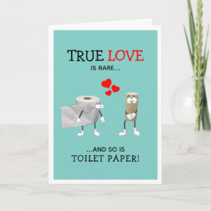 Tarjeta Festiva Papel de inodoro divertido Día de San Valentín de 
