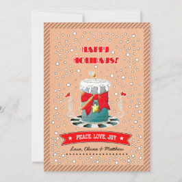 Tarjeta Festiva Papel de la vela Kraft para Navidades divertidos