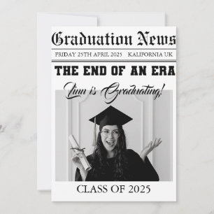 Tarjeta Festiva Papel de noticias de graduación