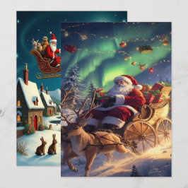 Tarjeta Festiva Papel pintado de la encantadora aldea invernal de 