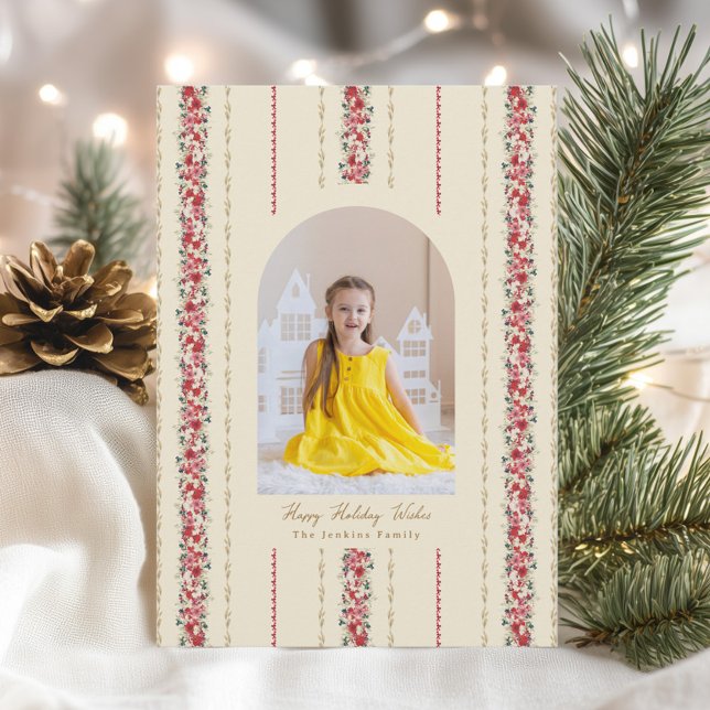 Tarjeta Festiva Papel tapiz de tapiz botánico para Navidades tradi (Subido por el creador)