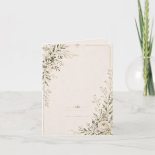 Tarjeta Festiva Papelería de Boda con Encanto Botánico Natural