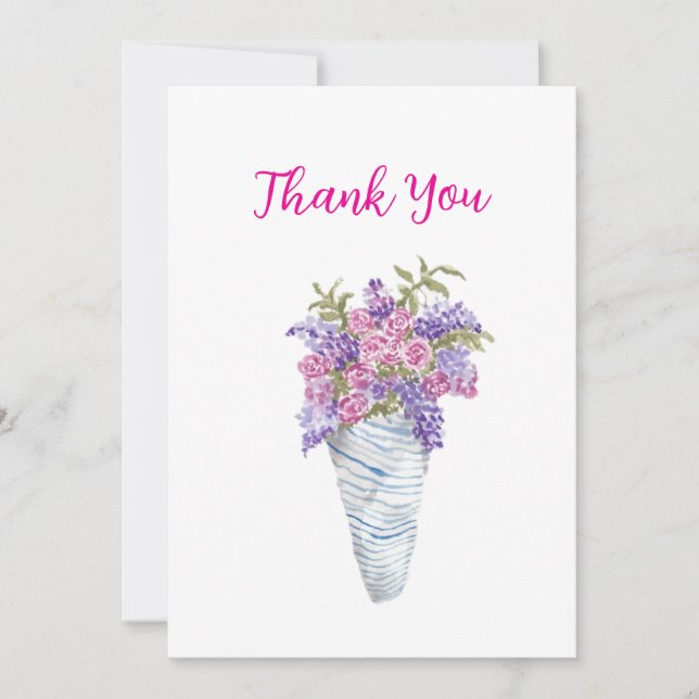 Tarjeta Festiva Paper Wrapped Flowers Flat Holiday Card (Anverso)