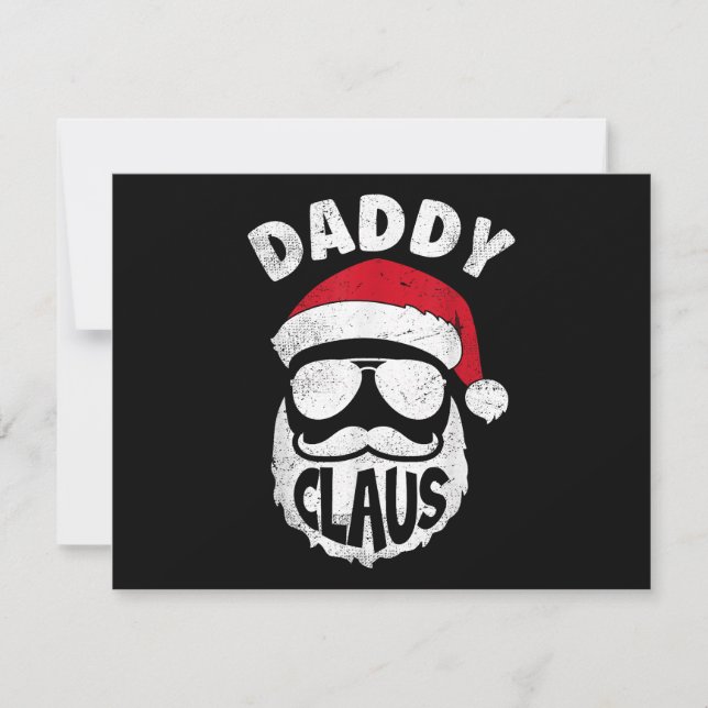 Tarjeta Festiva Papi Claus Santa Claus Navidades graciosos coincid (Anverso)